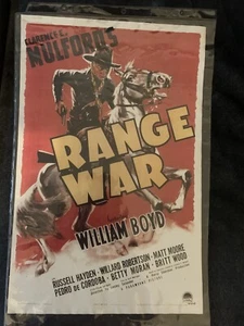 Vintage Range War con William Boyd 11x17 película impresión/póster original - Imagen 1 de 4