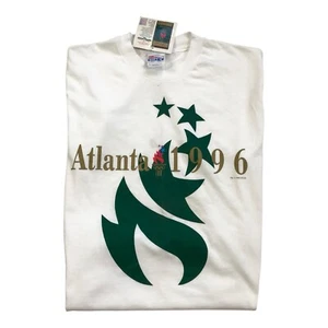 VINTAGE 1996 ATLANTA OLYMPICS SHIRT LARGE L OLYMPIC GAMES AOP ALL OVER PRINT 90s - Picture 1 of 5