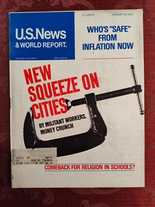 U S NEWS World Report Magazine August 18 1975 New Squeeze On Cities Worker Money - Picture 1 of 1
