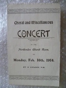 1914 Concert Programme Mr F M Chappell C Hind C A Murphy G Bullock S Losi 16 Feb - Bild 1 von 2