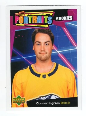 2020-21 UD Connor Ingram Portraits Rookies Card P-62 Nashville Predators - Image 1 of 2