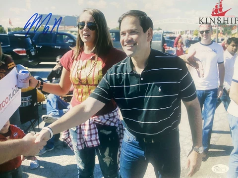 Marco Rubio signed 11x14 Photo JSA COA Future President Donald Trump B610 Cover