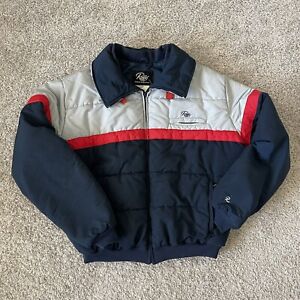 VTG Roffe Ski Snow Jacket Coat Mens XL Colorblock Navy Gray Red USA