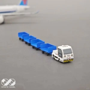 1/200 Flughafen Swissport Gepäckschlepper mit vier Wagen fertig lackiert 3D Modell - Bild 1 von 4