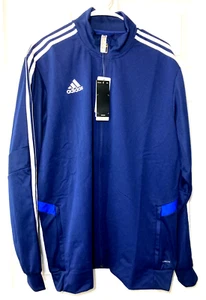 Chaquetas de entrenamiento para hombre Adidas XL Tiro 19 azul/blanco pista absorbente cremallera completa - Imagen 1 de 9