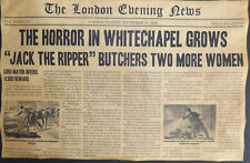 Jack the Ripper Novelty Newspaper Headline Poster, 11 x 17, Halloween decor