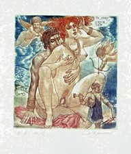 BEKKER David (UKR), etching signed ex libris Li Rui, Godon Smith, much erotic