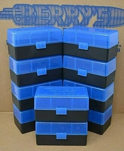 10 pack of 50 round 223 / .222 BERRY ammo case / box) BLUE / BLACK color cases - Picture 1 of 1