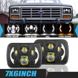 Pair 240W 5x7" 7x6" LED Hi-Lo H6054 Headlight For Toyota Nissan Pickup Hardbody - Imagen 1 de 19