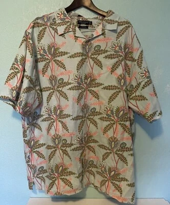 Daniel Cremieux Shirt Men’s 3XL Tall Floral  Button Up Linen Blend Tropical - Image 1 of 4