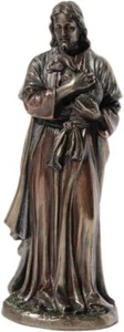 6.25 Inch Jesus Holding A Lamb Cold Cast Bronze Figurine Statue - Picture 1 of 1