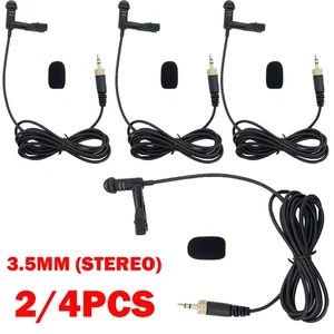 2/4Pcs Lapel Lavalier Microphones For Sennheiser EW100 SK100 G1 G2 G3 MKE2 EW500 - Picture 1 of 8