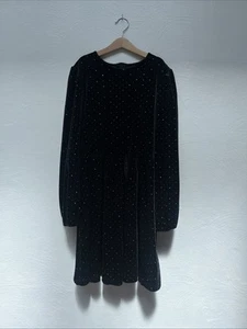 M&S Girls Velvet & Silver Glitter Party Dress Size 12-13 - Picture 1 of 7
