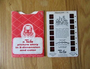 TRU-VUE ~ PERFORMING CHIMPS (Z-7)~ 3D COLOR PICTURE STORY SLIDE ~ c. - 1956 - Picture 1 of 5