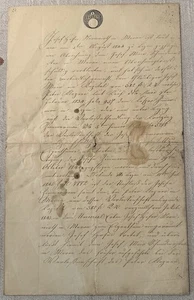 VINTAGE ALTES DOKUMENT AUS MERAN SÜDTIROL 1845 - Imagen 1 de 5