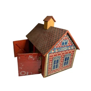 Antike Converse Red Robin Spielzeugscheune Holzstall gestempelt Holz - Bild 1 von 11