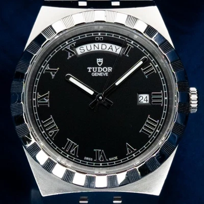 2024 Tudor Royal 41 mm esfera negra acero inoxidable garantía M28600 - juego completo 2029 Foto 1 de 4