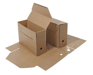 Gemeentearchiefdoos Djois folio 370x265x115mm bruin | 50 stuks - Afbeelding 1 van 1
