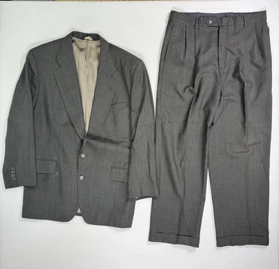 Traje de lana Jos A Bank Gordon para hombre 2 piezas 42R 32x28 de colección pata de gallo negocio Foto 1 de 4