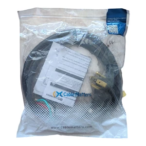 Cable Matters 4-Prong to 4-Wire 30A Dryer Appliance Power Cord 6ft - Bild 1 von 2