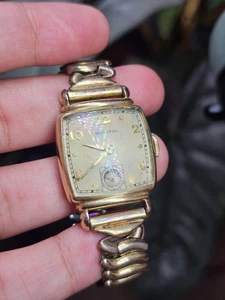 Hamilton Norman 1949 Armbanduhr Cal.982 14k Gold 25mm - Bild 1 von 12
