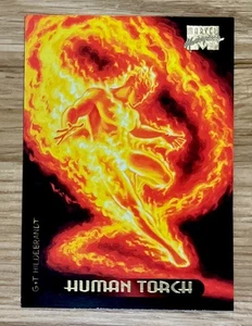 Spider-Man 1994 Fleer Marvel Masterpieces Card #52 HUMAN TORCH - Fantastic 4 - Picture 1 of 2