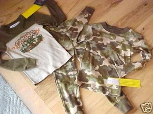 NEU MIT ETIKETT 3-TEILIGES NACHTWÄSCHE-SET JUNGEN 4 CAMOPHLAGE - Bild 1 von 1
