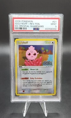 Pokemon Igglybuff EX Crystal Guardians Reverse Rev Rare Foil #21 PSA 9 Mint  - Image 1 of 2