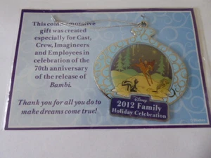 Disney Familienurlaub Feier 2012 Weihnachts Ornament Bambi Anhänger - Bild 1 von 1