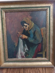  Adolf Adler Original Oil Painting Jewish Romanian Israeli  Artist - Picture 1 of 5