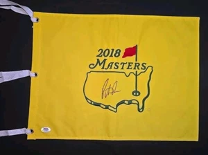 2018 MASTERS FLAG PATRICK REED CHAMPION AUGUSTA SIGNED AUTOGRAPHED PSA AL44880 - Picture 1 of 3