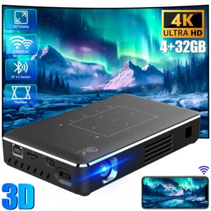Tragbarer DLP FHD Mini-Projektor 4K mit WIFI Bluetooth für iPhone Android Handy - Bild 1 von 21