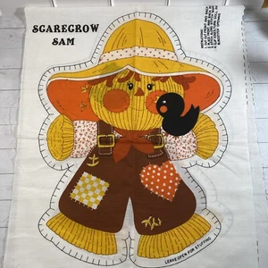 Vintage Scarecrow Sam Fabric Panel Cut & Sew Doll Springs Mills Fall Halloween - Picture 1 of 5