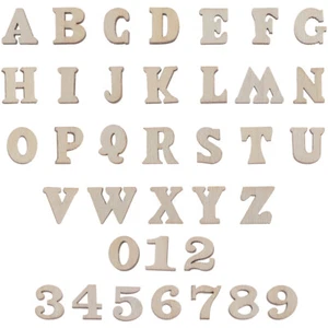 204 PIEZAS Letras de Madera Números Alfabeto Números Artesanía Alfabeto Aprendizaje Juguetes - Imagen 1 de 11