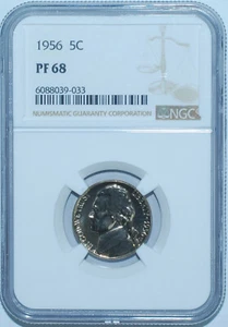 1956 NGC PR68 Jefferson Nickel - Picture 1 of 2