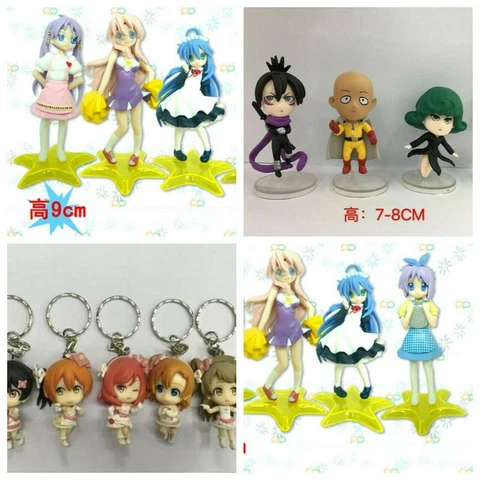 Lucky Star/Love Live!/One Punch Man Figure Set Keychain Cover