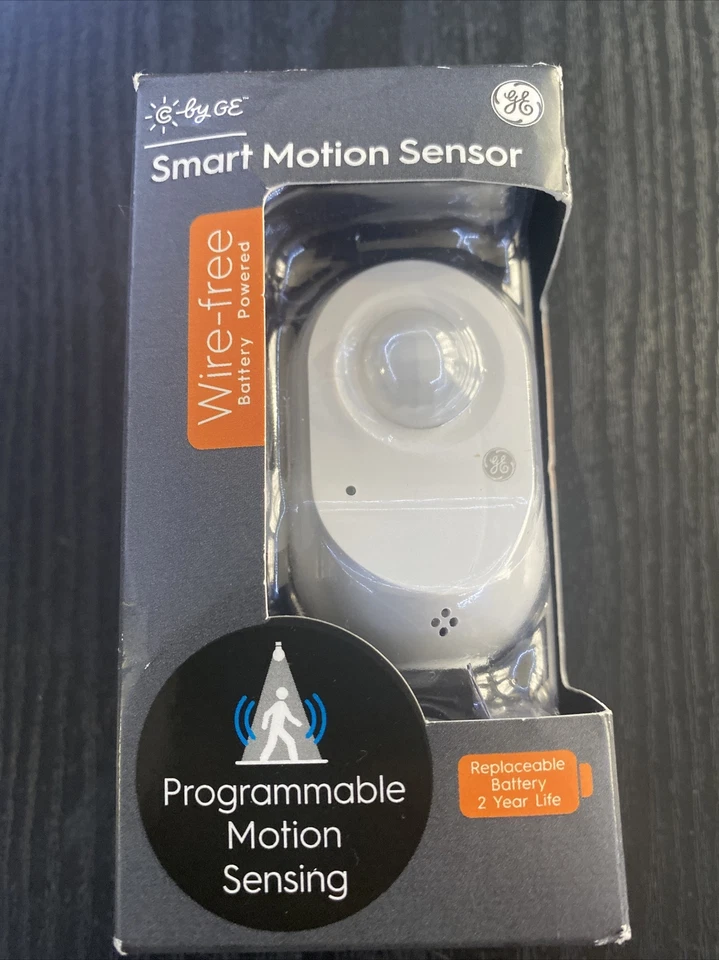 GE CYNC 93105005 Smart Motion Sensor White Wire- Expansive Coverage