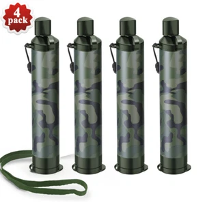 4 Stück Tragbarer Wasserfilter Strohhalm Survival Wasseraufbereitung Strohhalm Camping & Wandern - Bild 1 von 9