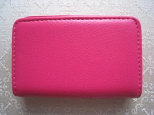 Pink / Fuchsia Credit Card Holder, Magnetic Closure - Picture 1 of 9