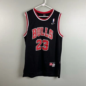 Vintage Nike Michael Jordan #23 Bulls Jersey Size XL Black Stitched Nike Team - Picture 1 of 12