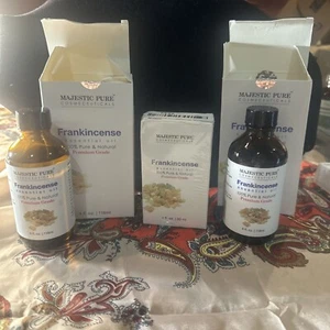3 X MAJESTIC PURE Frankincense Essential Oil 2 -4 oz & 1 -1oz Lot - Picture 1 of 8