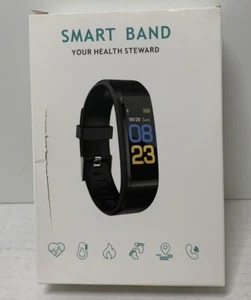 Bracciale Smart Band Your Health Steward Fitness Tracker Nero Nuovo/Scatola Aperta - Foto 1 di 5