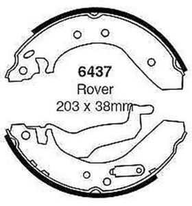 ROVER 25 2.0 TD 1999-2005 EBC REAR BRAKE SHOES 6437 - Picture 1 of 2