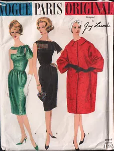 UNCUT VTG 1960 Vogue Paris Original Sewing Pattern - Guy Laroche Dress & Coat - Picture 1 of 3