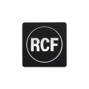 1PCS RCF Aluminum logo badge replacement piece 50mm square black - Picture 1 of 3