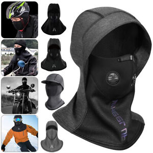 Mens Winter Cycling Mask Cap Thermal Warm Waterproof Skiing Scarf Snood Neck Hat