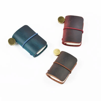 Tiny Cover Notepad Journal Booklet Notebook Mini Notebook Leather Travel Book - Image 1 of 4