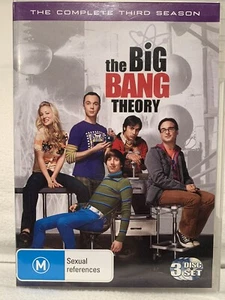 The Big Bang Theory Season 3 DVD Third Season 3-Discs 2009 M PAL Region 4 VGC - Picture 1 of 6