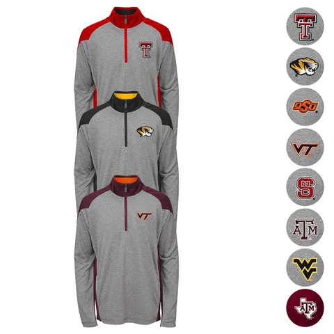 NCAA School Logo 1/4 Zip Perf. Pullover Fleece Jacket Collection Youth (S-XL) Cover