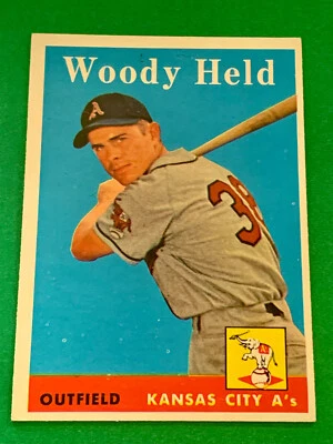1958 Topps MLB BÉISBOL #202 Woody Held Kansas City A's H Foto 1 de 4